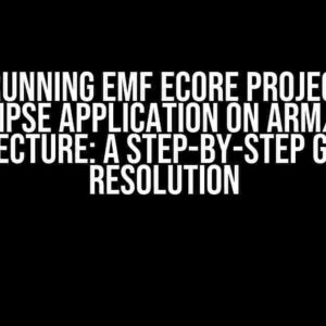 Error running EMF Ecore project as an Eclipse application on ARM/M3 architecture: A Step-by-Step Guide to Resolution